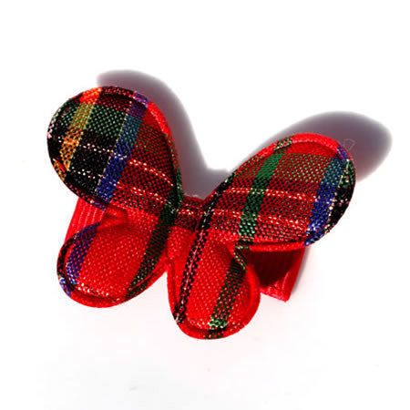 Christmas Check Butterfly - Christmas Collection - Baby Hair UK
