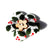 Holly Patterned Flower with Button - Christmas Collection - Baby Hair UK