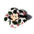 Holly Patterned Flower with Button