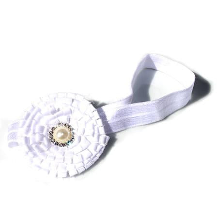 Shabby Chic Pearl Flower Headband - Boutique Wedding Collection - Baby Hair UK