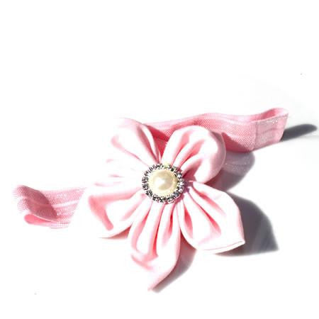 Cotton Pearl Flower Headband - Boutique Wedding Collection - Baby Hair UK