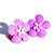 Flower with Button Hair Bobbles - Hair Bobbles - Baby Hair UK