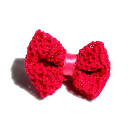 Large Crochet Bow Hair Clip - Hair Clip - Baby Hair UK